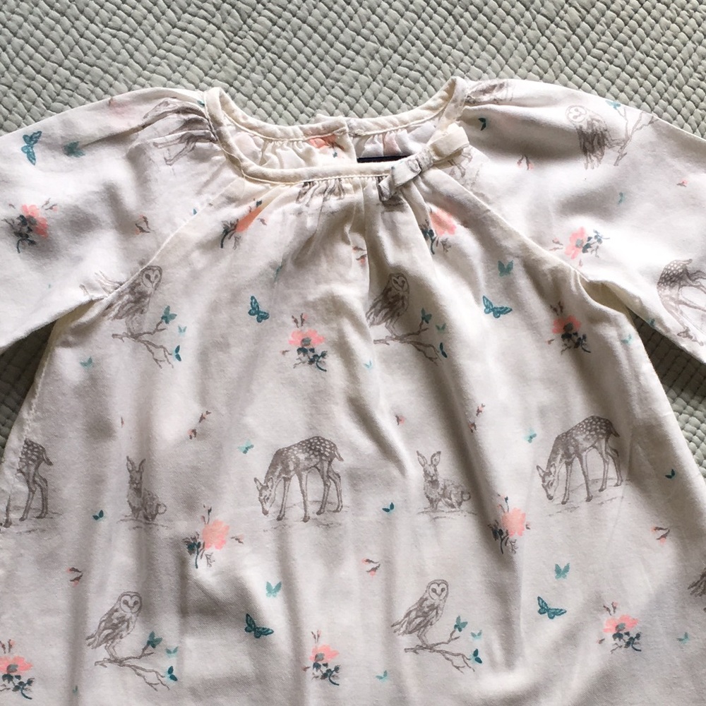 Baby Gap Cotton Forest Animals Tunic